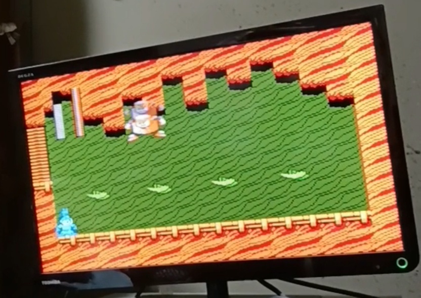 ロックマン2 ウッドマン連続ジャンプ瞬間